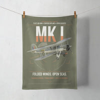 Thumbnail for Fairey Swordfish Mk I design on green army towel