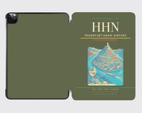 Thumbnail for Frankfurt-Hahn Airport (HHN) design on green army ipad tablet case
