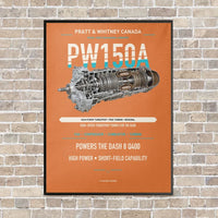 Thumbnail for PW150A vertical canvas print - framed - orange background