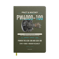 Thumbnail for PW4000-100 design on green army notebook