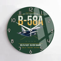 Thumbnail for B-58A Hustler design on dark green no frame wall clock