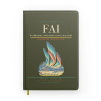 Thumbnail for Fairbanks International Airport (FAI) design on green army notebook