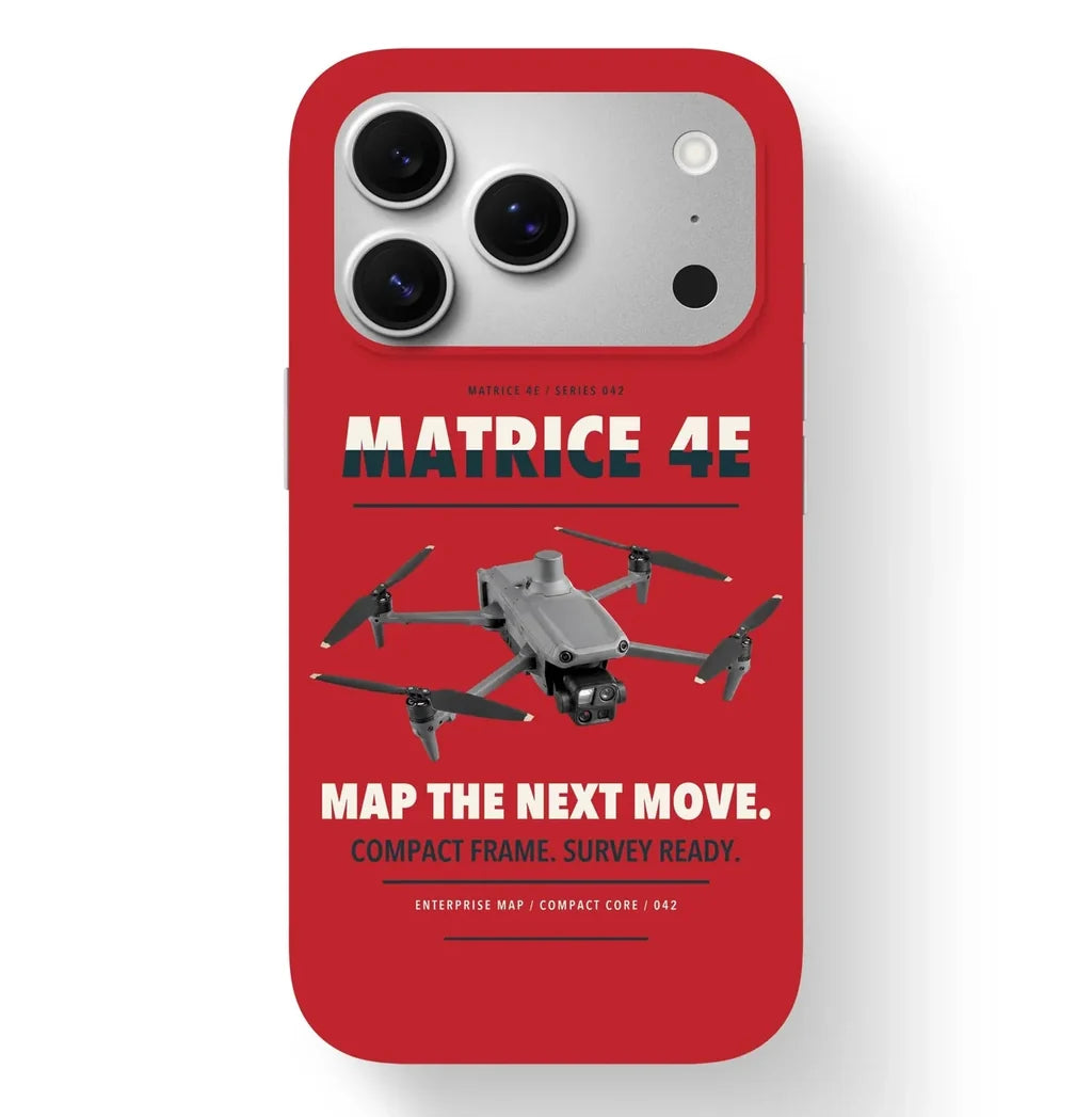 DJI Matrice 4E Case design on red iphone case