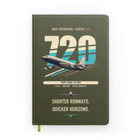 Thumbnail for Boeing 720B design on green army notebook