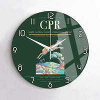Thumbnail for Casper–Natrona County International Airport (CPR) design on dark green no frame wall clock