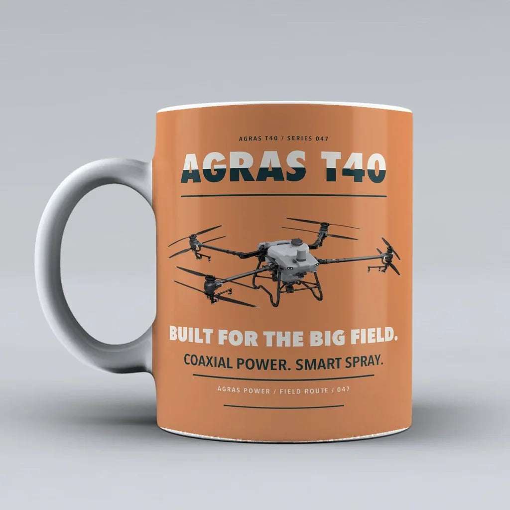 Agras T40 Mug design on orange dji