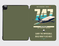Thumbnail for Boeing 747-400 Dreamlifter design on green army ipad tablet case