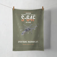 Thumbnail for Erickson S-64F Air Crane design on green army towel
