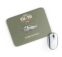 Thumbnail for Sikorsky SH-3H Sea King design on green army rectangle mouse pad