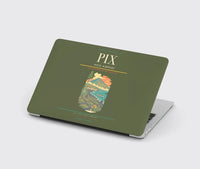 Thumbnail for Pico Airport (PIX) design on green army MacBook case