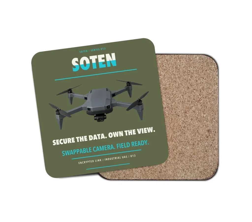 ACSL SOTEN design on green army 1 piece coaster