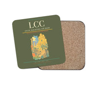 Thumbnail for Lecce Galatina Air Base (LCC) design on green army 1 piece coaster