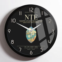 Thumbnail for Nantes Atlantique Airport NTE Wall-Clock Framed - Black