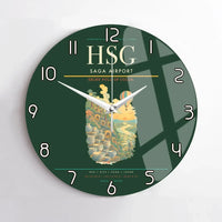 Thumbnail for Saga Airport (HSG) design on dark green no frame wall clock