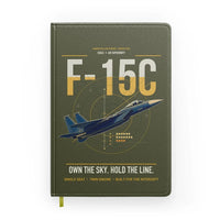 Thumbnail for F-15C Eagle design on green army notebook