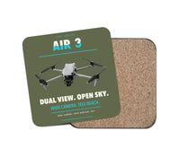 Thumbnail for DJI Air 3 design on green army 1 piece coaster