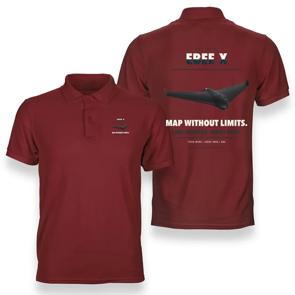AgEagle eBee X design on red polo
