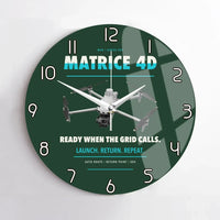Thumbnail for DJI Matrice 4D design on dark green no frame wall clock