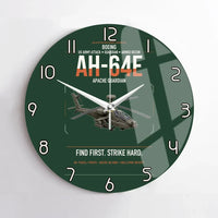 Thumbnail for Boeing AH-64E Apache Guardian design on dark green no frame wall clock