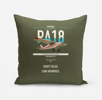 Thumbnail for Piper PA-18 Super Cub design on green army pillow