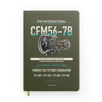 Thumbnail for CFM56-7B design on green army notebook