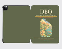 Thumbnail for Dubuque Regional Airport (DBQ) design on green army ipad tablet case