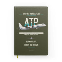 Thumbnail for British Aerospace ATP design on green army notebook
