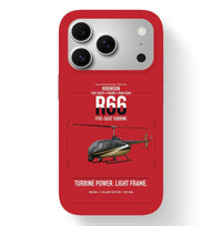 Thumbnail for Robinson R66 design on red magsafe iphone case, for iPhone 17 Pro