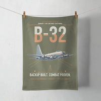 Thumbnail for B-32 Dominator design on green army towel
