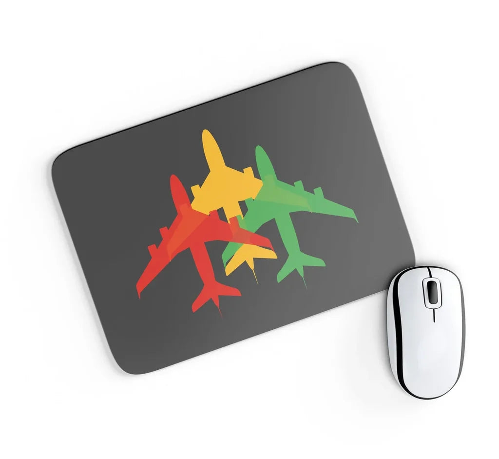 Colourful 3 Airplanes Mouse Pad - view 5