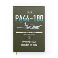 Thumbnail for Piper PA-44-180 Seminole design on green army notebook