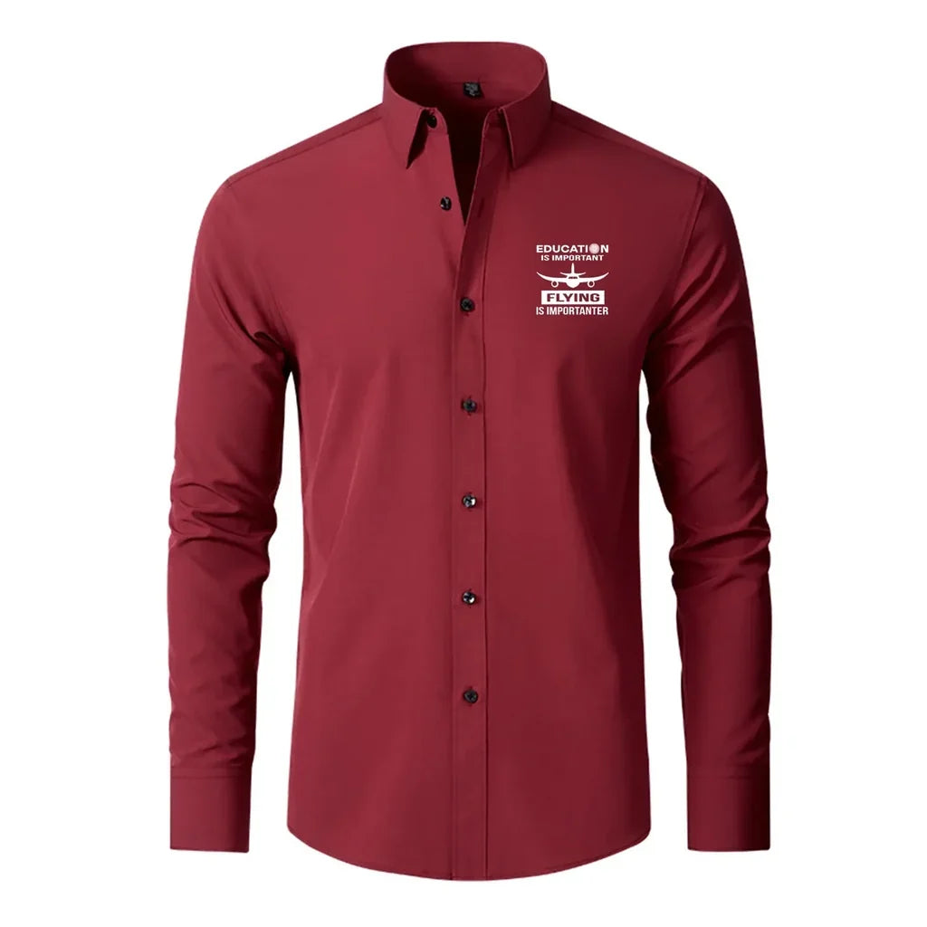 Flying is Importanter Designed Long Sleeve Shirts - view 14