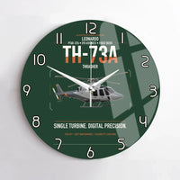 Thumbnail for Leonardo TH-73A Thrasher design on dark green no frame wall clock
