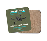 Thumbnail for Parrot ANAFI USA design on green army 1 piece coaster