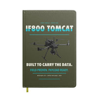 Thumbnail for Inspired Flight IF800 Tomcat design on green army notebook
