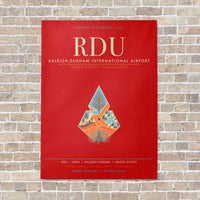 Thumbnail for Raleigh-Durham International Airport RDU - Canvas Framed - Red