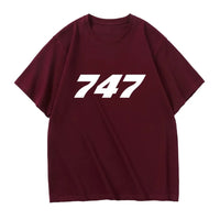 Thumbnail for 747 Flat Text Designed Relax Fit T-Shirts - view 14