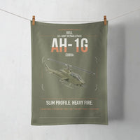Thumbnail for Bell AH-1G Cobra design on green army towel