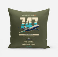 Thumbnail for Boeing 747-400 design on green army pillow