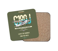 Thumbnail for Cessna 180J Skywagon design on green army 1 piece coaster