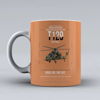 Thumbnail for Turkish Aerospace T129 ATAK Phase 2 design on orange ceramic mug, double-side print