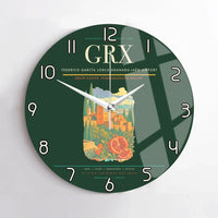 Thumbnail for Federico García Lorca Granada-Jaén Airport (GRX) design on dark green no frame wall clock