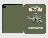 Thumbnail for PZL-Świdnik W-3WA Sokół design on green army ipad tablet case