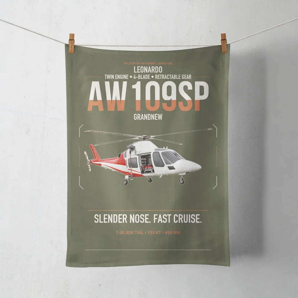 Leonardo AW109SP GrandNew design on green army towel