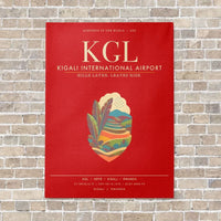 Thumbnail for Kigali International Airport KGL - Canvas Framed - Red