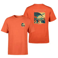 Thumbnail for VINTAGE G4300 - The Grand Terminal Echo - Double-Side T-Shirt design on orange double side t shirt