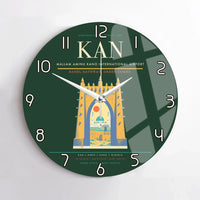 Thumbnail for Mallam Aminu Kano International Airport (KAN) design on dark green no frame wall clock