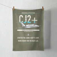 Thumbnail for Cessna Citation CJ2+ design on green army towel