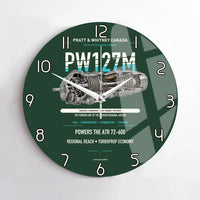 Thumbnail for PW127M design on dark green no frame wall clock