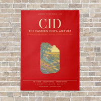 Thumbnail for The Eastern Iowa Airport CID - Canvas Framed - Red